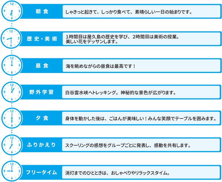 スクーリングの1日