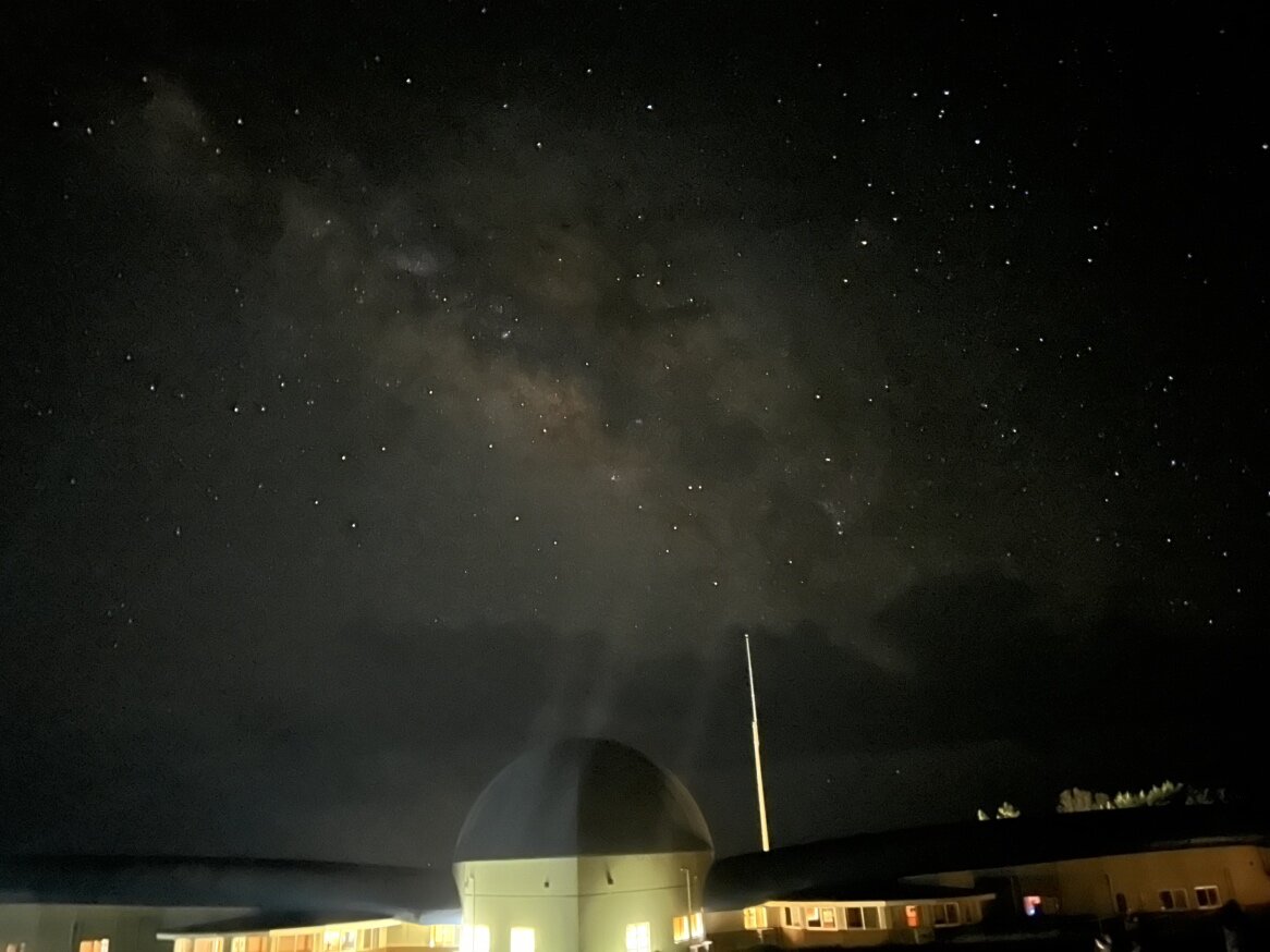 スクーリングで夜の自由時間に生徒と一緒に見た満天の星空